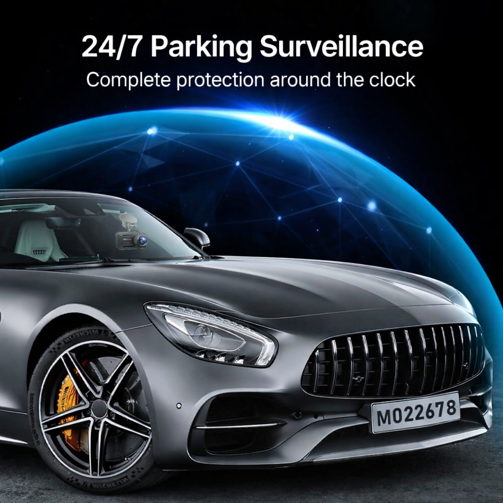 4K Pro Dashcam – Ultra HD Recording with Front & Rear Cameras, Night Vision & 24/7 Monitoring